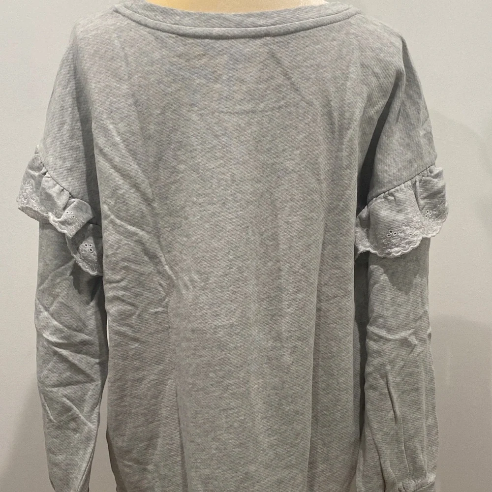 LOFT Embroidered Ruffle Sleeve Sweater - Picture 5 of 10